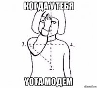 когда у тебя yota модем