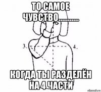 то самое чувство........... когда ты разделён на 4 части