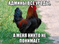 админы все уроды, а меня никто не понимает