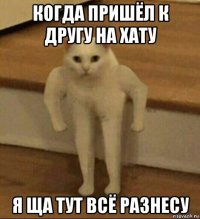 когда пришёл к другу на хату я ща тут всё разнесу