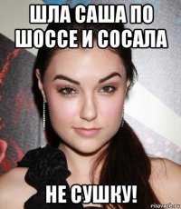 шла саша по шоссе и сосала не сушку!