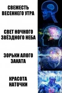 Свежесть весеннего утра Свет ночного звёздного неба Зорьки алого заката Красота Наточки