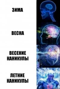 зима весна весение каникулы летние каникулы