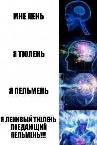 Мне лень Я тюлень Я пельмень Я ленивый тюлень поедающий пельмень!!!