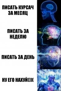 писать курсач за месяц писать за неделю писать за день ну его нахуй())(