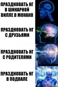 Праздновать нг в шикарной вилле в Монако Праздновать нг с друзьями Праздновать нг с родителями Праздновать нг в подвале