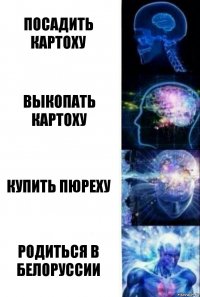 ПОСАДИТЬ КАРТОХУ ВЫКОПАТЬ КАРТОХУ КУПИТЬ ПЮРЕХУ РОДИТЬСЯ В БЕЛОРУССИИ