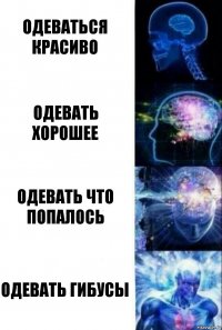 Одеваться красиво Одевать хорошее Одевать что попалось Одевать гибусы