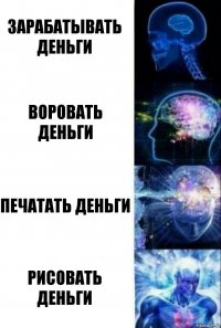 Зарабатывать деньги Воровать деньги Печатать деньги Рисовать деньги