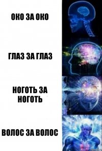 око за око глаз за глаз ноготь за ноготь ВОЛОС ЗА ВОЛОС