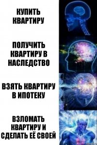 купить квартиру получить квартиру в наследство взять квартиру в ипотеку взломать квартиру и сделать её своей