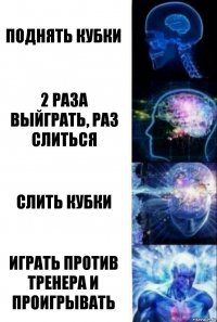 Поднять кубки 2 раза выйграть, раз слиться слить кубки ИГРАТЬ ПРОТИВ ТРЕНЕРА И ПРОИГРЫВАТЬ