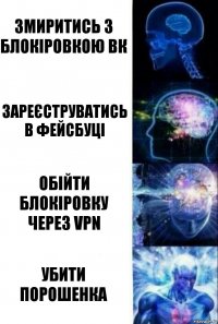 Змиритись з блокіровкою вк зареєструватись в фейсбуці обійти блокіровку через vpn убити порошенка