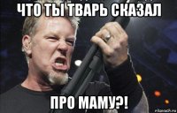 что ты тварь сказал про маму?!