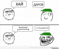 хай даров ты качок?
я Х*********й а я Лол,дратути