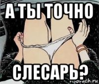 а ты точно слесарь?