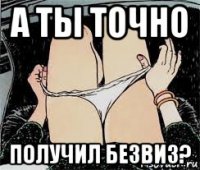 а ты точно получил безвиз?