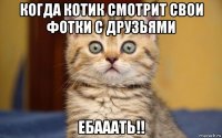 когда котик смотрит свои фотки с друзьями ебааать!!