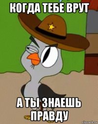 когда тебе врут а ты знаешь правду