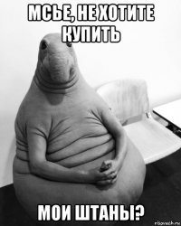 мсье, не хотите купить мои штаны?