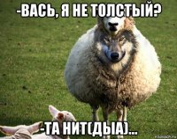 -вась, я не толстый? -та нит(дыа)...