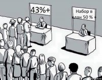 43%+ Набор в клан 50 % +