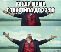 когда мама отпустила до 23:00 