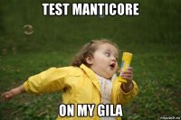 test manticore on my gila