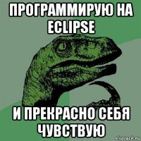 программирую на eclipse и прекрасно себя чувствую