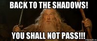back to the shadows! you shall not pass!!!