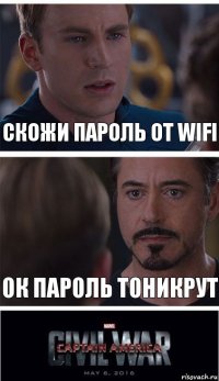 Скожи Пароль от WIFI ок пароль ТониКрут