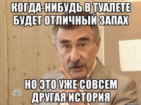 когда-нибудь в туалете будет отличный запах но это уже совсем другая история