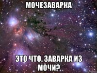 мочезаварка это что, заварка из мочи?