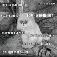 Кирюха обзывается Ходит по 9 человек Горячей воды нет В раздевалке воняет Ребриков все хуже В парк больше не ходим На мяч денег не сдают Вася уже не тот  