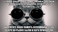 если вы придя с работы и уставший и голодный вдруг сосисок не нашли не пугайтесь не сердитесь напрягите вашу память вспоминайте где вчера на рынке были и кого приобрели