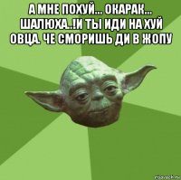 а мне похуй... окарак... шалюха..!и ты иди на хуй овца. че сморишь ди в жопу 