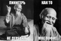 Пинигерь Не деревня как то мне пофиг