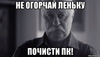 не огорчай леньку почисти пк!