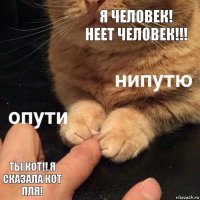 Я человек! Неет человек!!! Ты кот!! Я сказала кот пля!