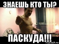 знаешь кто ты? паскуда!!!