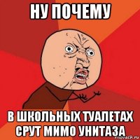 ну почему в школьных туалетах срут мимо унитаза