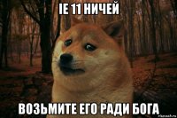 ie 11 ничей возьмите его ради бога