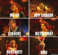 wi-fi! app crash! liquid! network! restart! SIRI