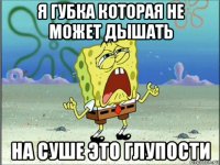 я губка которая не может дышать на суше это глупости