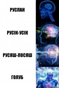 руслан русік-усік русяш-лосяш голуб