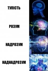 Тупість Розум надрозум наднадрозум