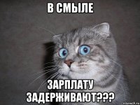 в смыле зарплату задерживают???