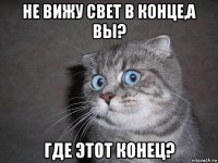 не вижу свет в конце,а вы? где этот конец?