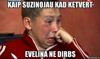 kaip suzinojau kad ketvert evelina ne dirbs